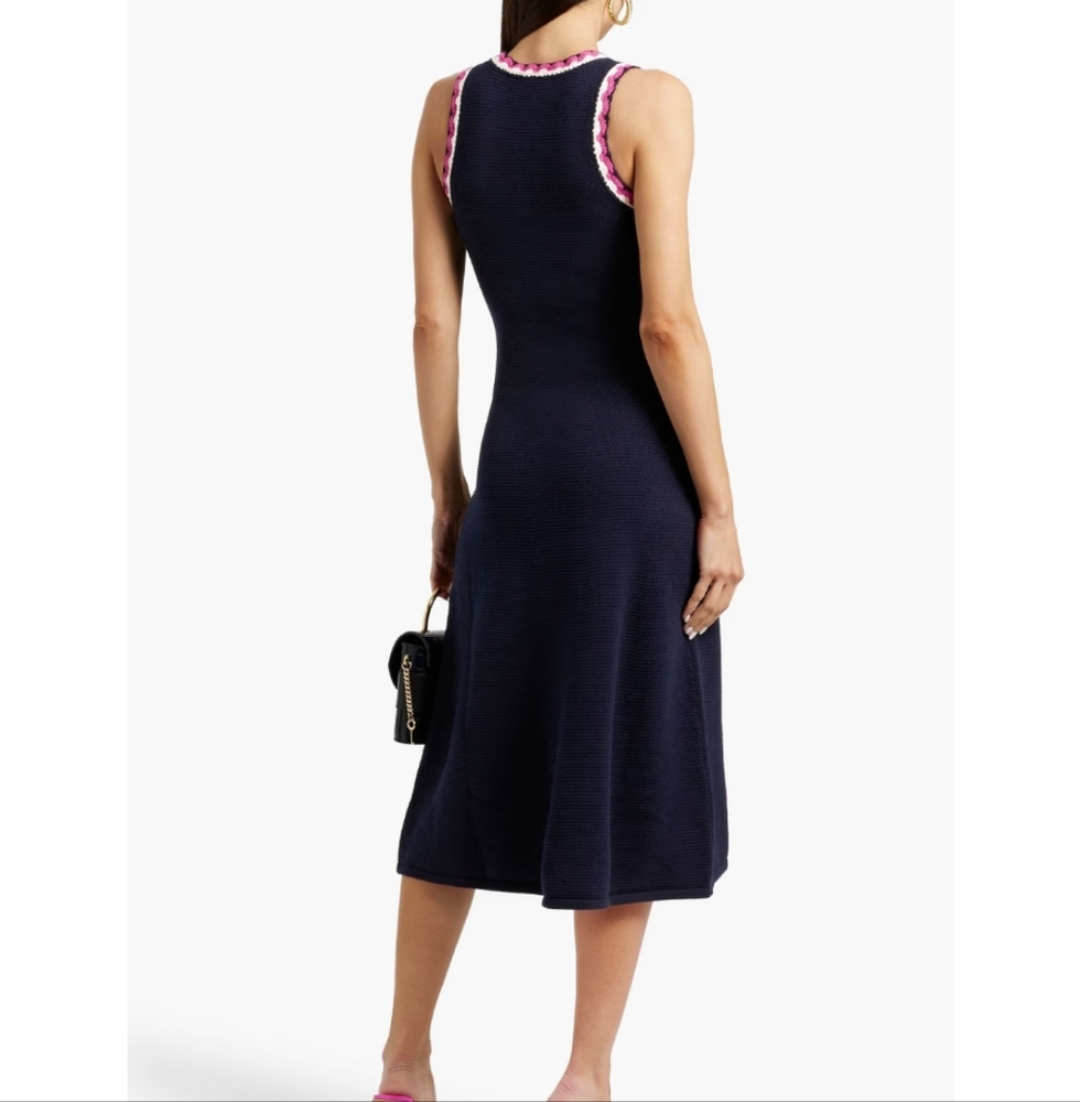 Veronica beard Ashlan Knit Scoop-Neck Midi Dress Sz M - Picture 2 of 10